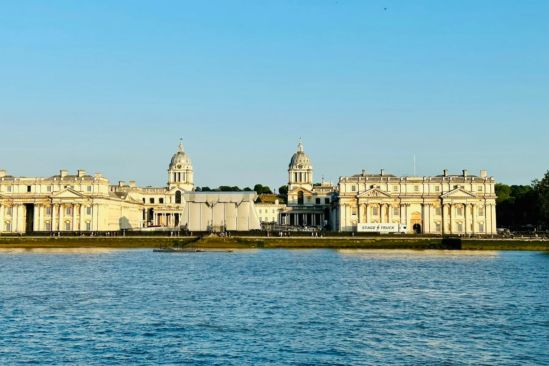 The Old Royal Naval College at Greenwich seen across the Thames